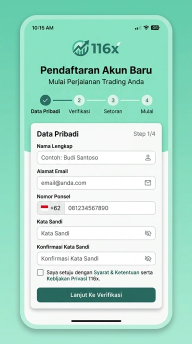 Daftar Akun Baru 116x untuk Pengguna Android