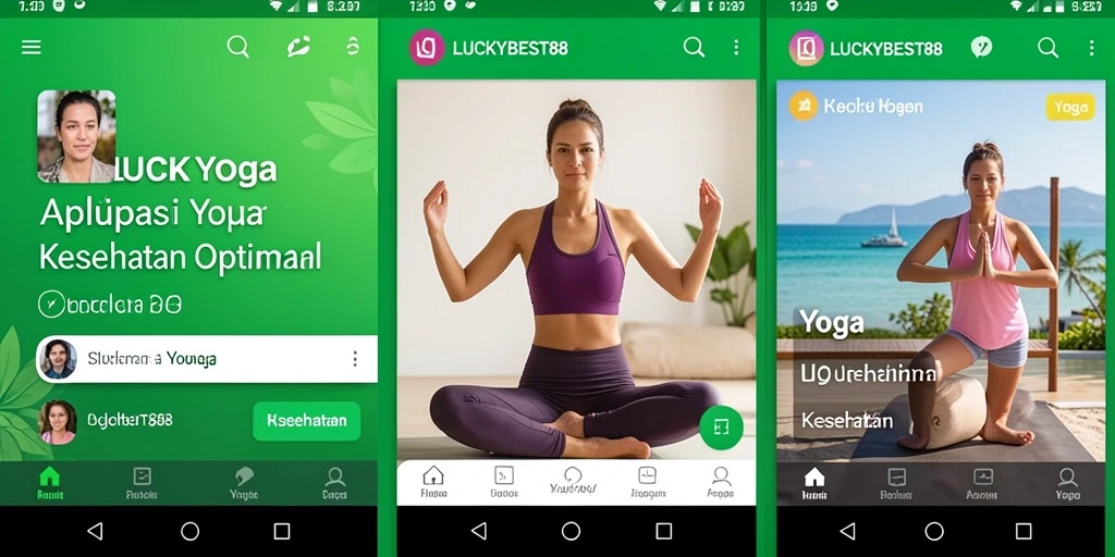 Antarmuka LUCKYBEST88 yang modern untuk latihan Yoga.