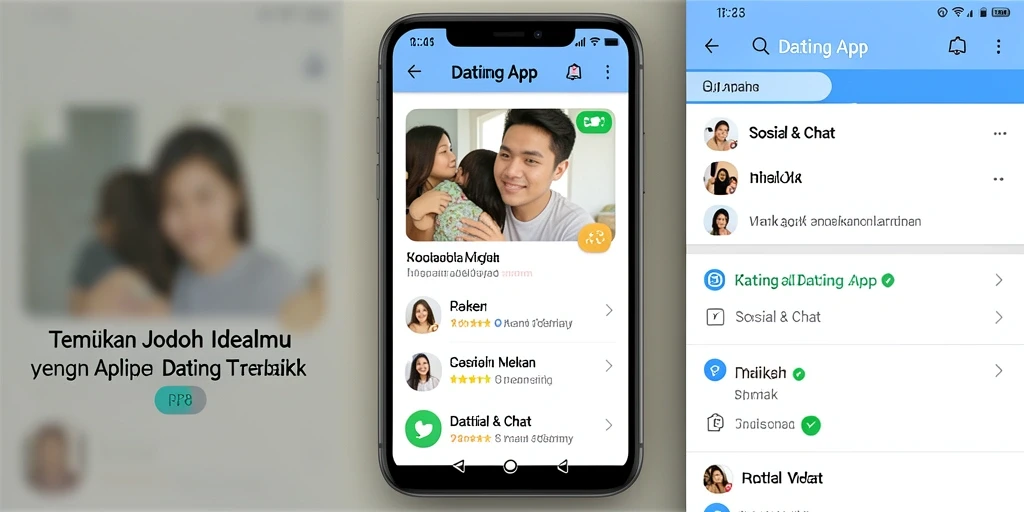Antarmuka menarik dari aplikasi RP8 yang memudahkan mencari jodoh.