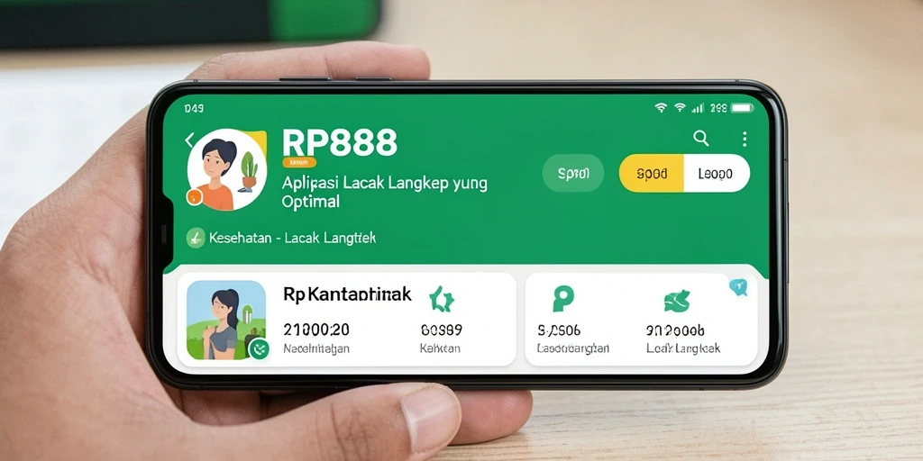 Antarmuka RP888 yang menunjukkan statistik langkah harian.