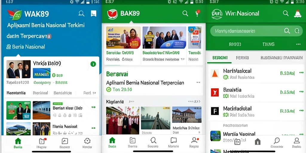 Antarmuka aplikasi WAK89 yang modern dan informatif.